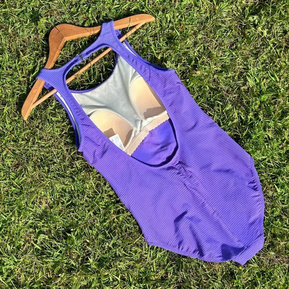 Vintage Purple  One-piece Swimsuit - Size 12L - Picture 4 of 7